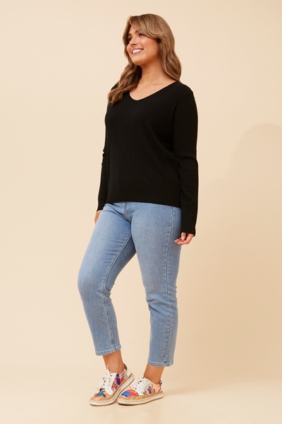 PAZ SOLID KNIT PULLOVER