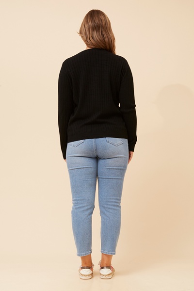 PAZ SOLID KNIT PULLOVER