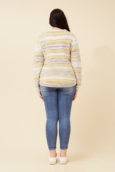 PEACHES SPACE-DYED KNIT PULLOVER