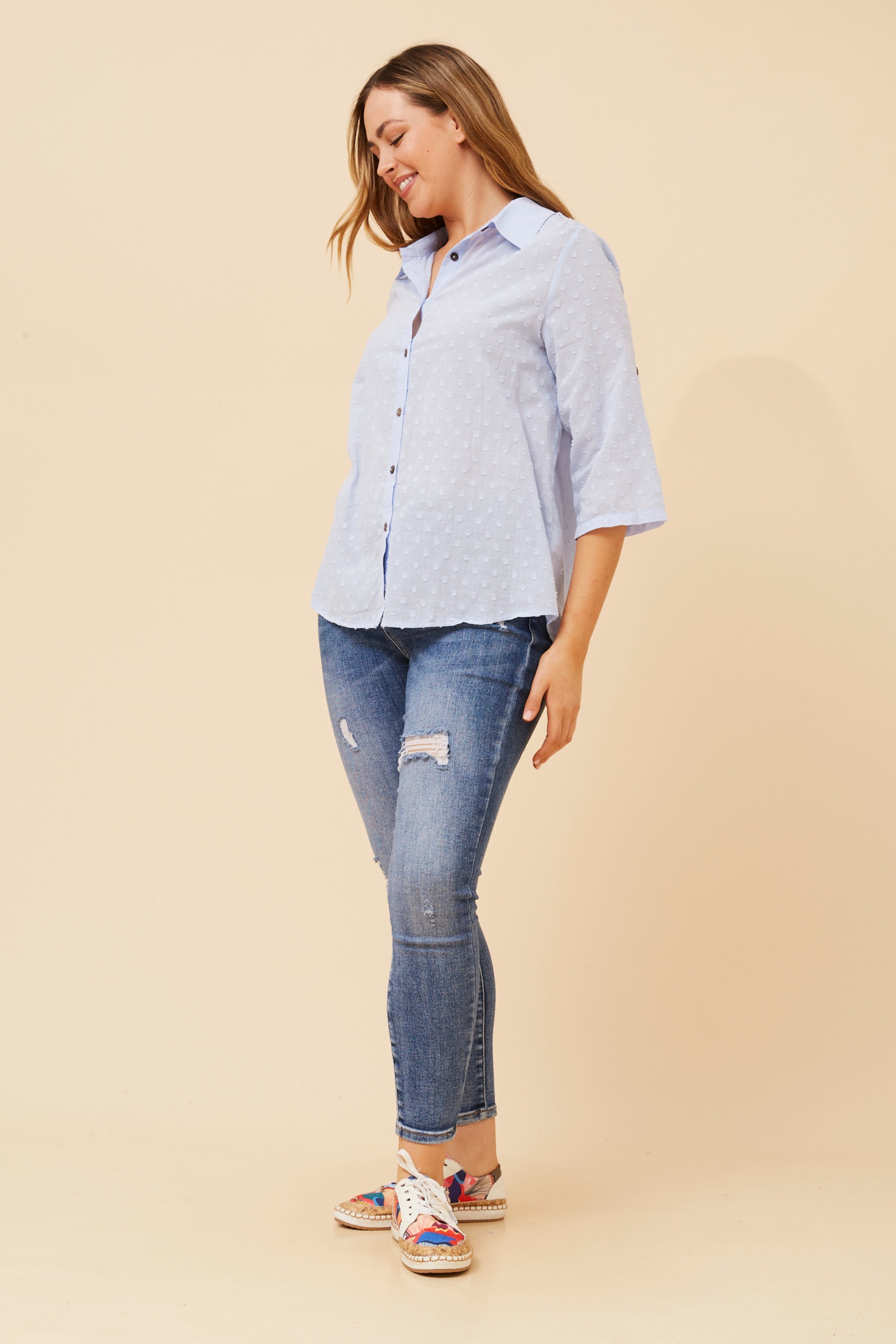 PEPPI SWISS-DOTS SHIRT