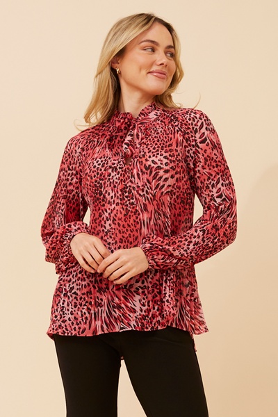 PETA ANIMAL PRINT BLOUSE