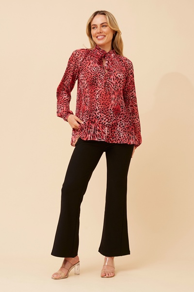 PETA ANIMAL PRINT BLOUSE