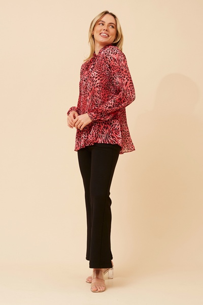 PETA ANIMAL PRINT BLOUSE