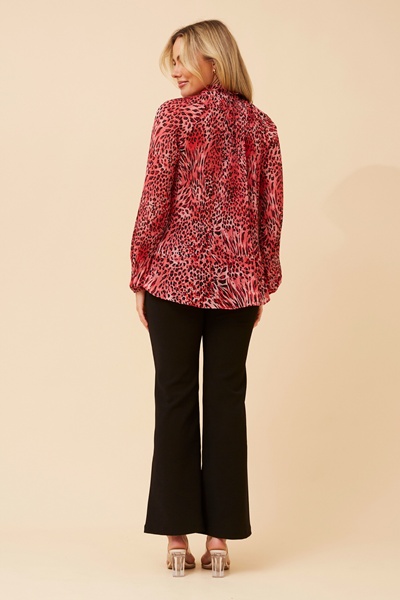PETA ANIMAL PRINT BLOUSE