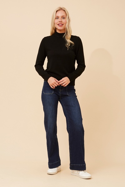 PETUNIA TURTLE NECK KNIT PULLOVER