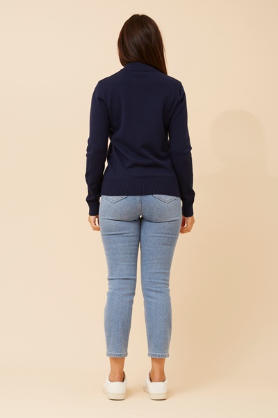 PETUNIA TURTLE NECK KNIT PULLOVER