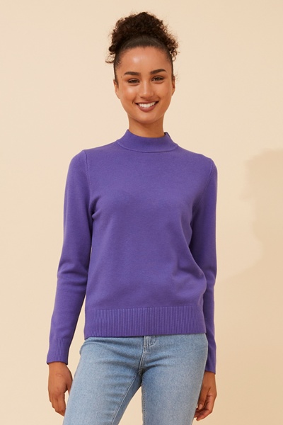 PETUNIA TURTLE NECK KNIT PULLOVER