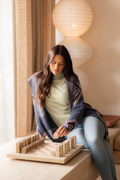 PHELIA JACQUARD KNIT CARDIGAN