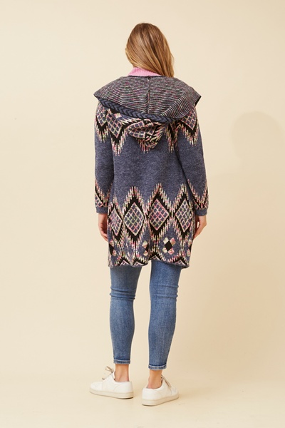 PHELIA JACQUARD KNIT CARDIGAN