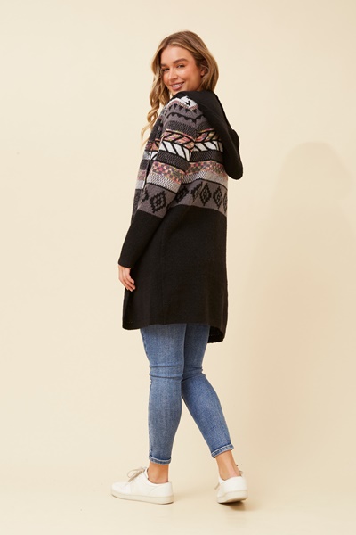 PHELIA JACQUARD KNIT CARDIGAN