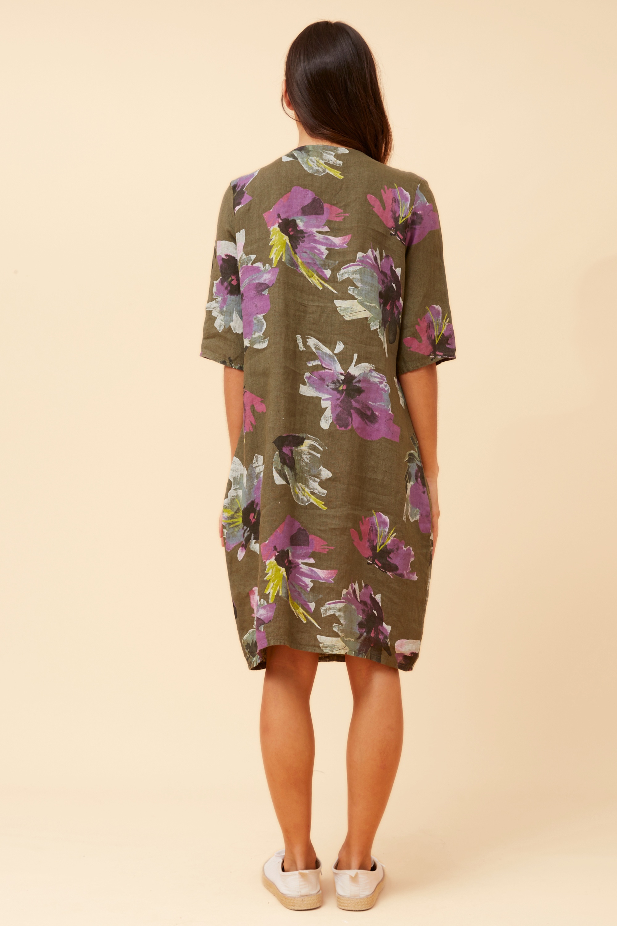 PISA FLORAL LINEN DRESS
