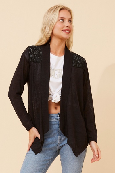 POET LACE WATERFALL CARDIGAN