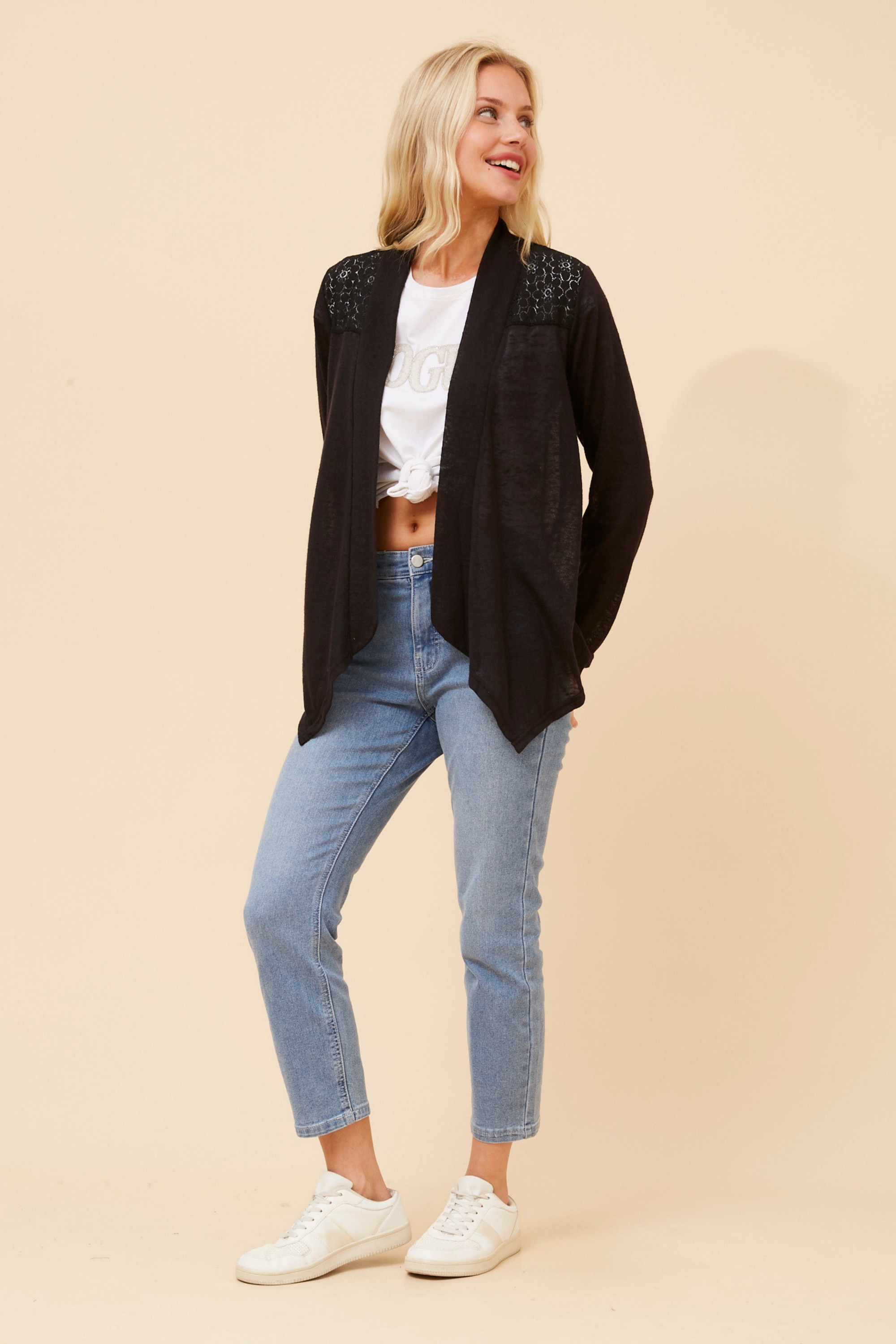 POET LACE WATERFALL CARDIGAN