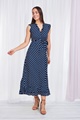 POLKA DOT FRILL MAXI DRESS