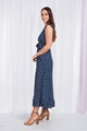 POLKA DOT FRILL MAXI DRESS