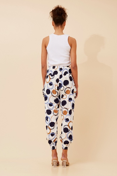POLKA DOT PRINT HAREM PANTS