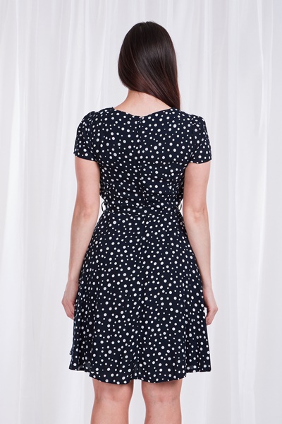 POLKA DOT TIE WAIST TEA DRESS