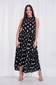 Polka dot Tiered Midi Dress