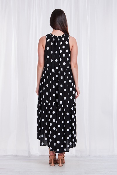 Polka dot Tiered Midi Dress