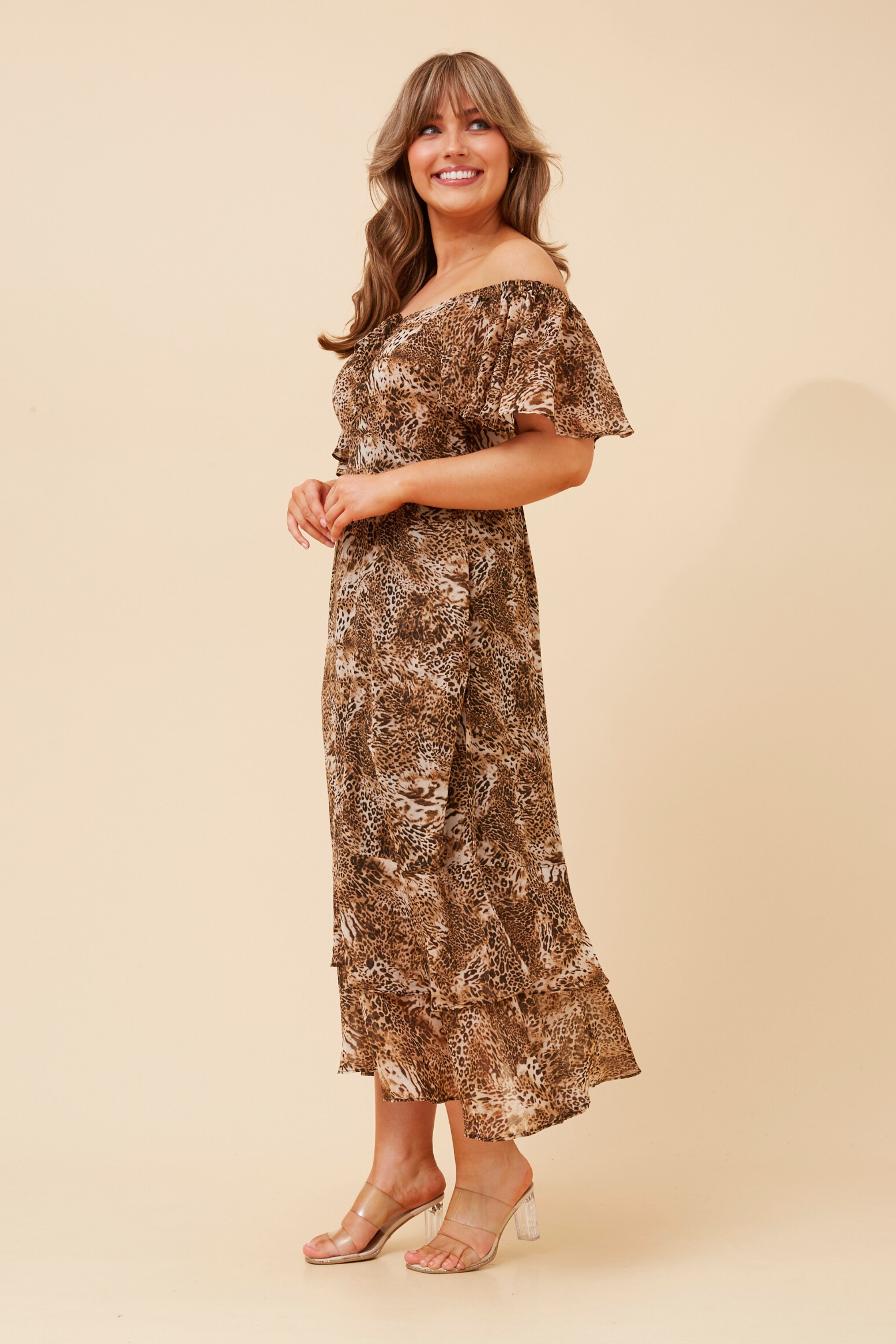 PORCHIA ANIMAL PRINT DRESS