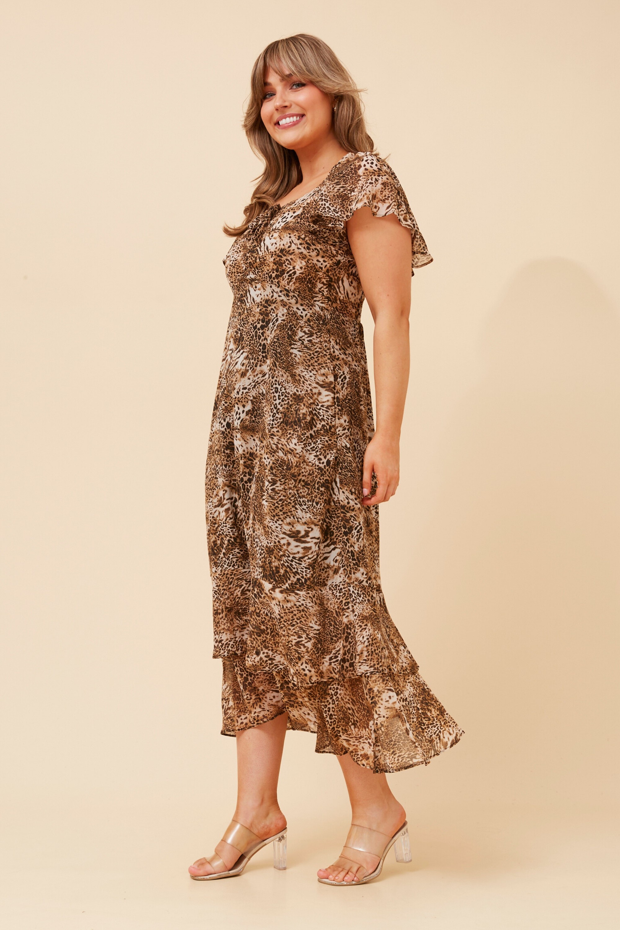PORCHIA ANIMAL PRINT DRESS