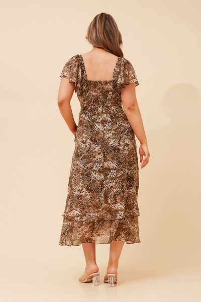PORCHIA ANIMAL PRINT DRESS