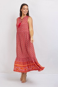 Printed Boho Maxi Dress