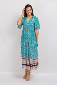 Printed Boho Maxi Dress