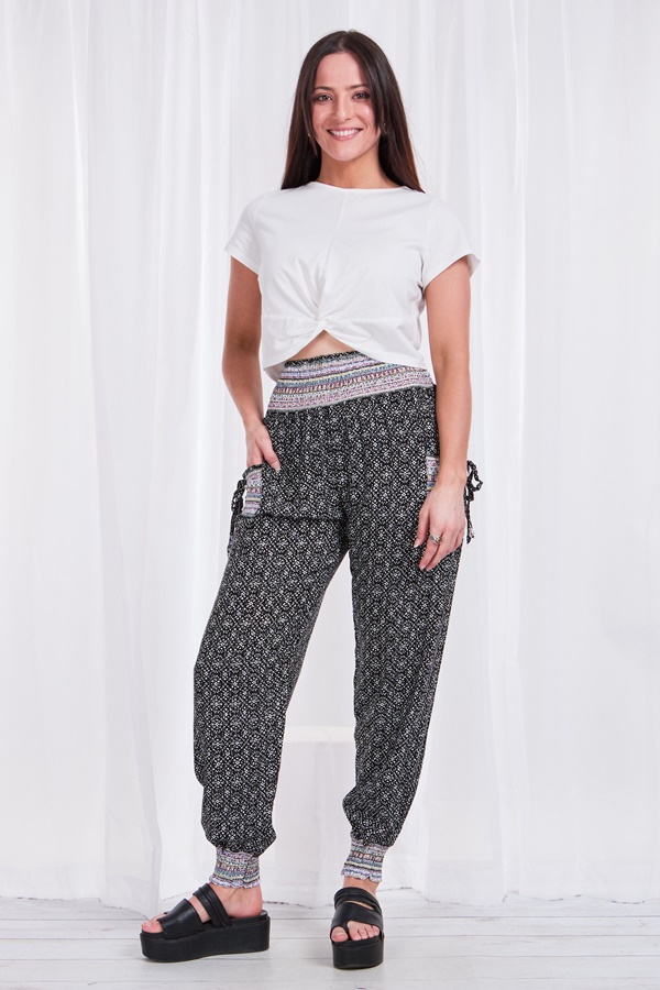 PRINTED HAREM PANTS