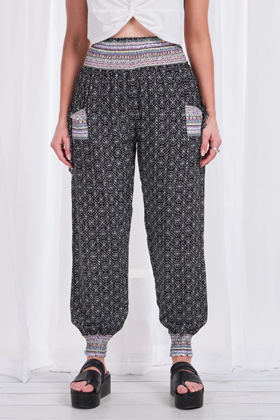 PRINTED HAREM PANTS