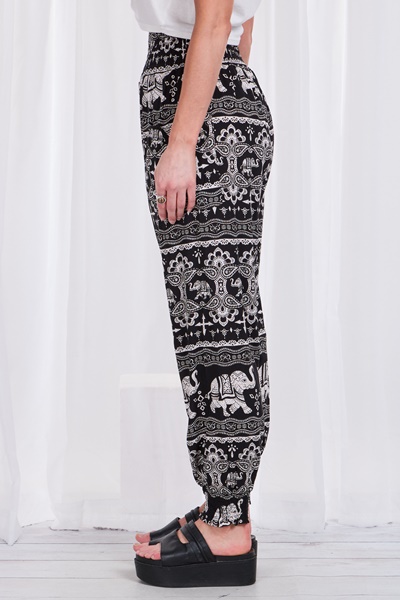 PRINTED HAREM PANTS