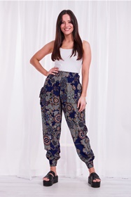 PRINTED HAREM PANTS