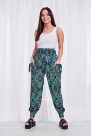 PRINTED HAREM PANTS