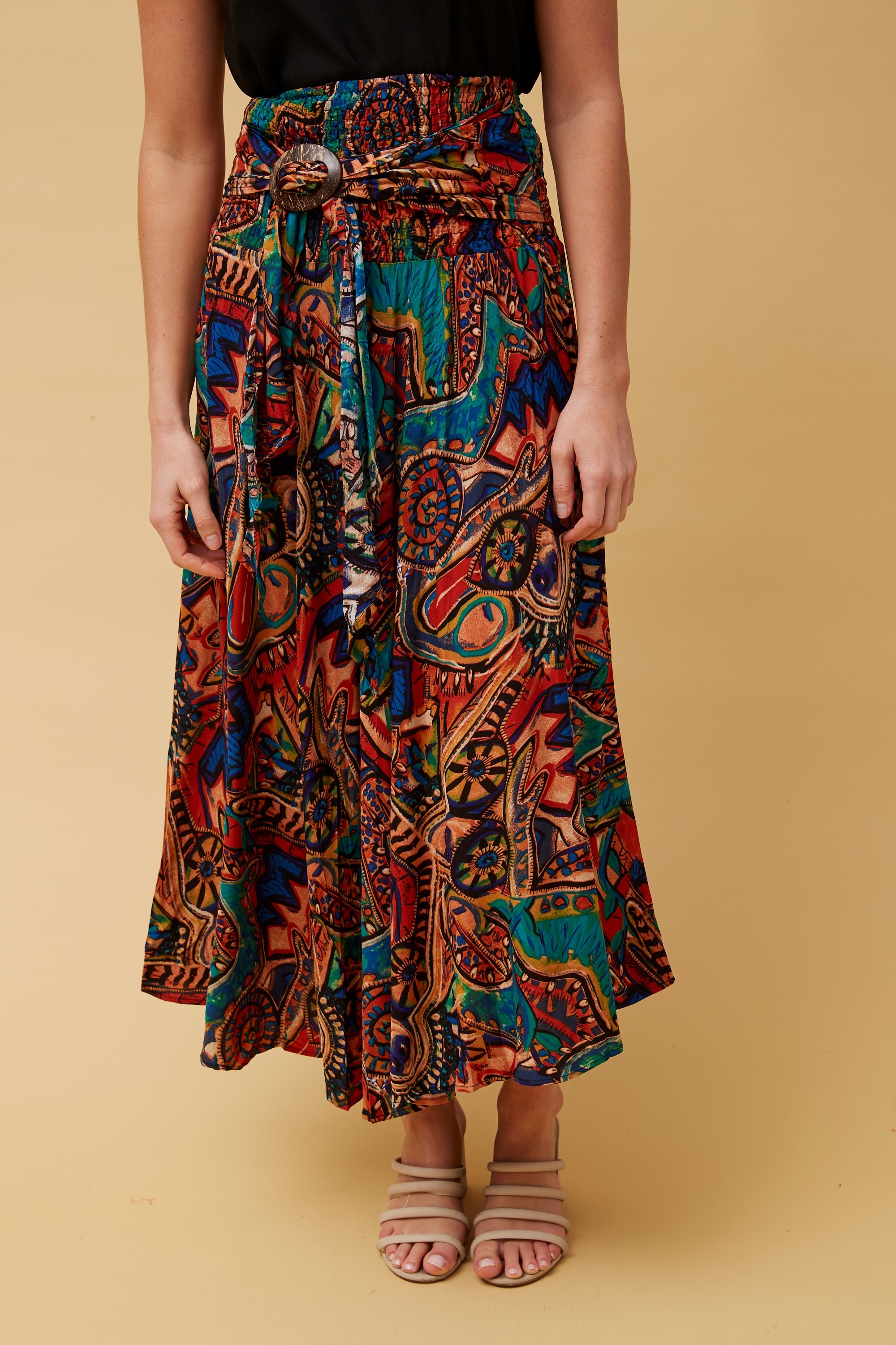 PRINTED MAXI SKIRT