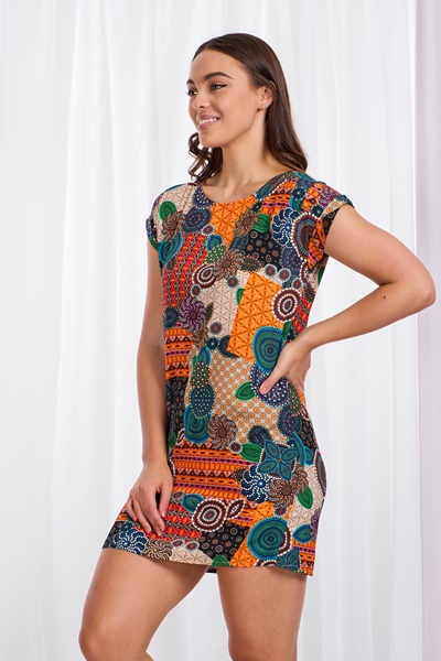 PRINTED SHIFT DRESS