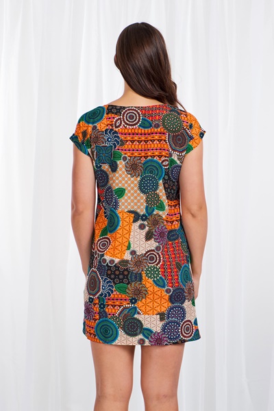 PRINTED SHIFT DRESS
