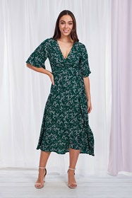 Printed Wrap Dress