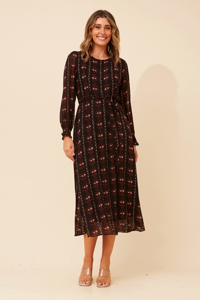 PRISCILLA DITSY PRINT MAXI DRESS