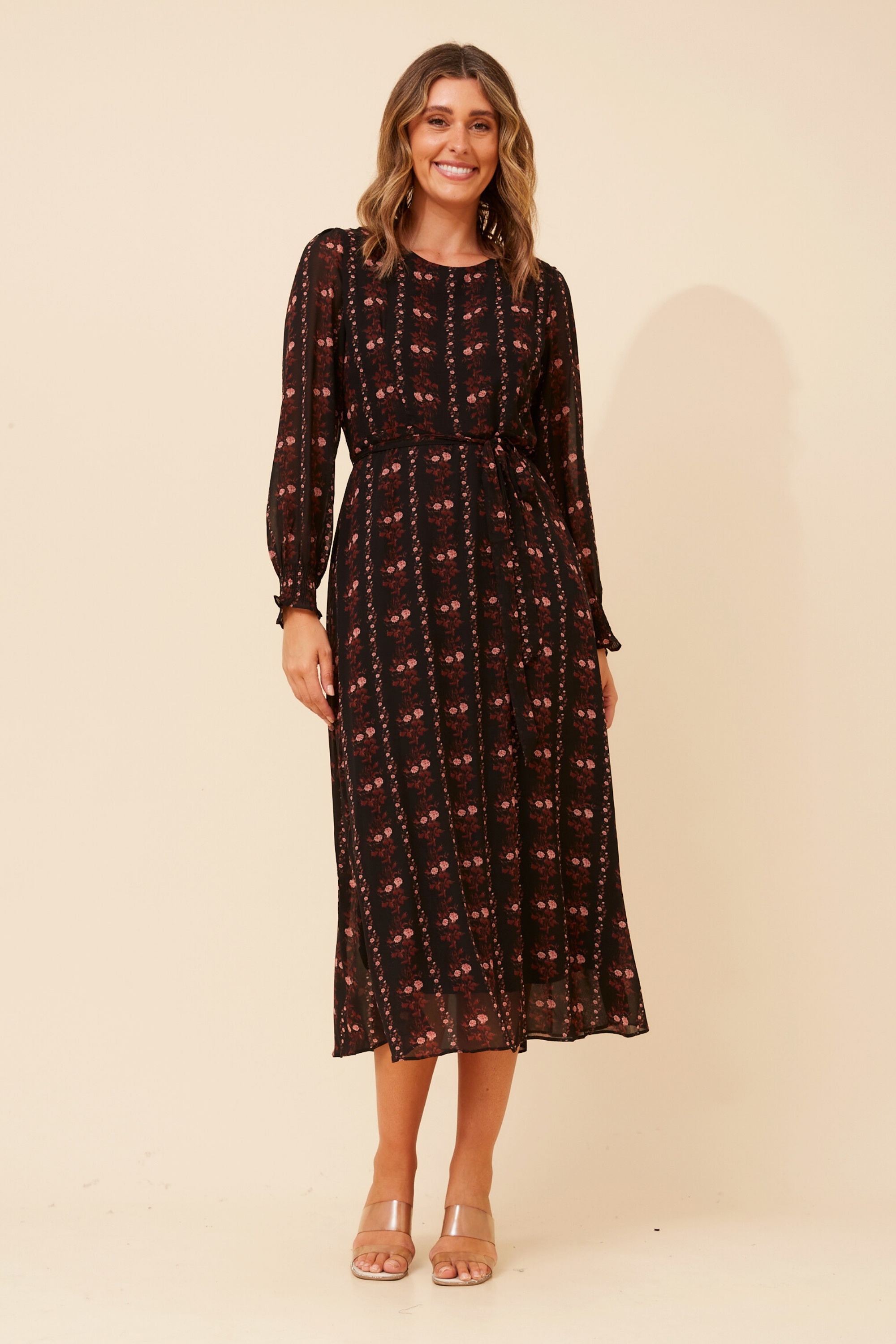 PRISCILLA DITSY PRINT MAXI DRESS