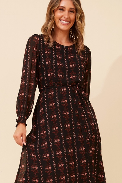 PRISCILLA DITSY PRINT MAXI DRESS