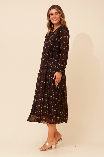 PRISCILLA DITSY PRINT MAXI DRESS