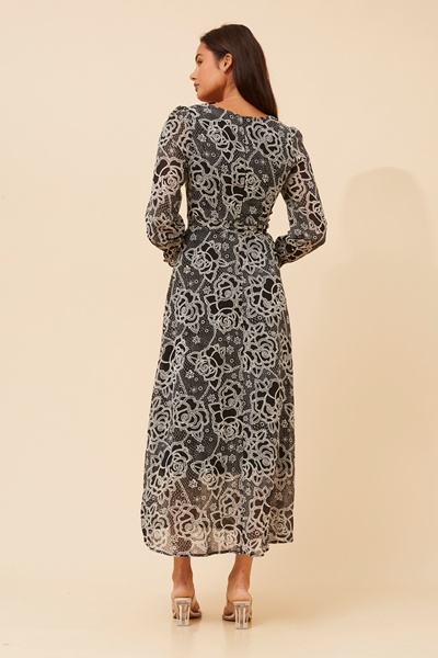 PRISCILLA FLORAL PRINT MAXI DRESS