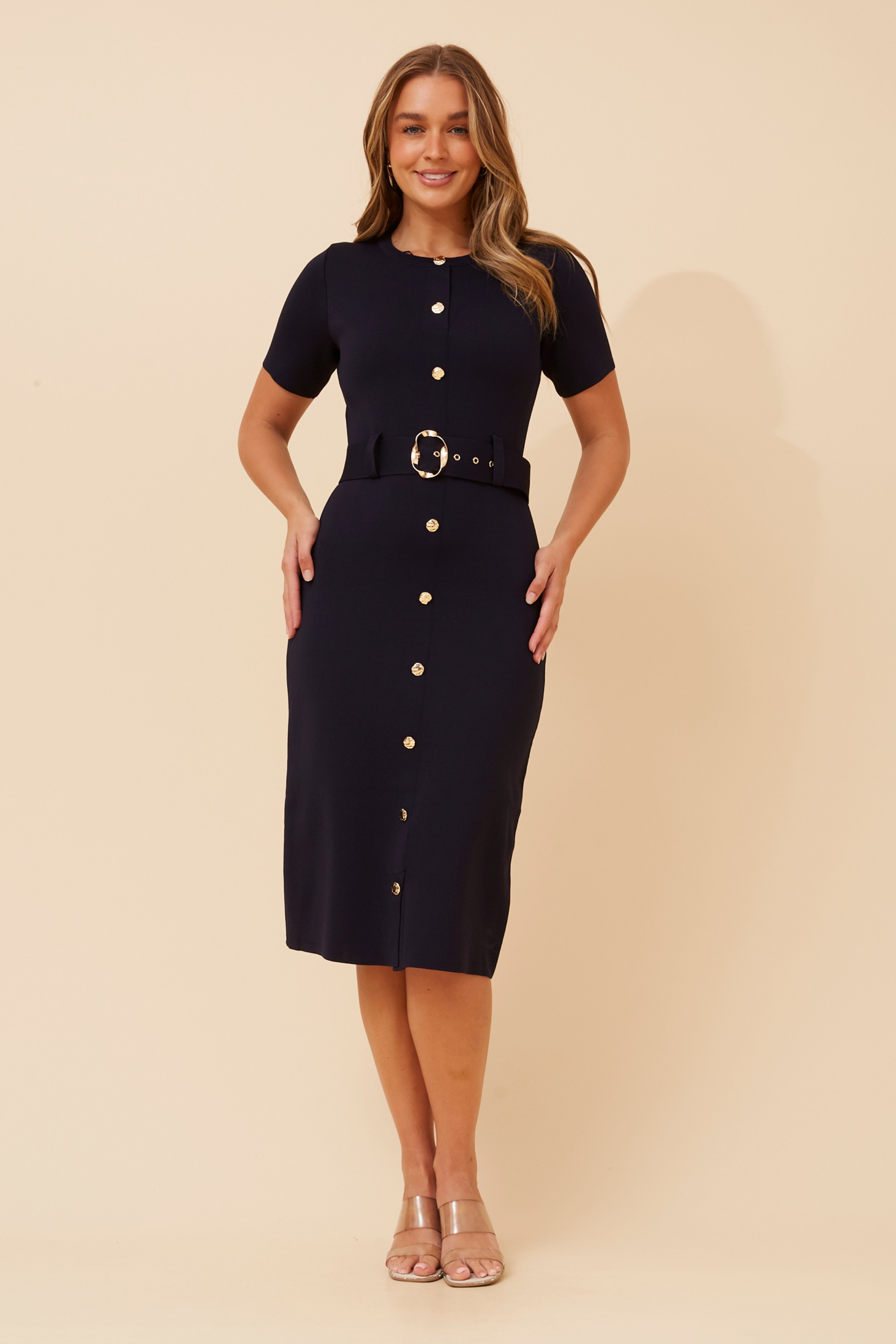 PURDIE SOLID KNIT DRESS