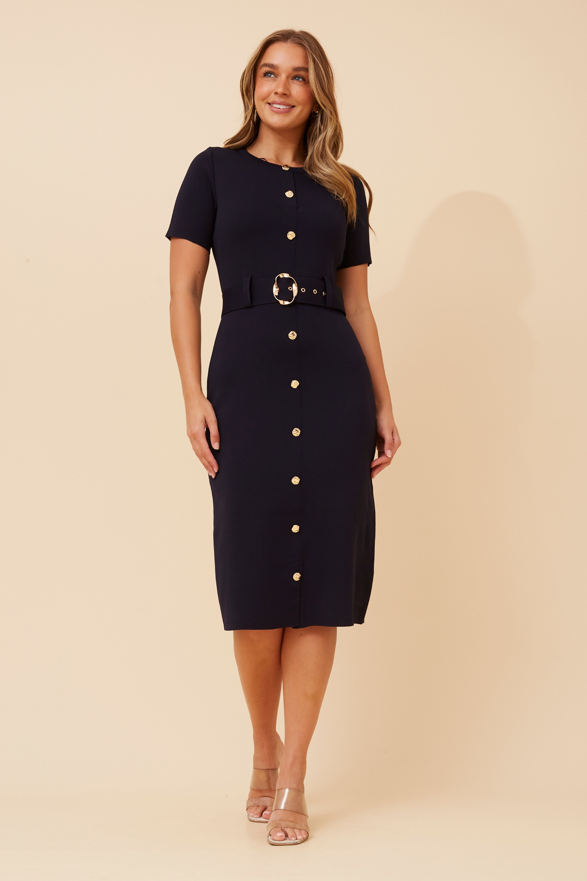 PURDIE SOLID KNIT DRESS