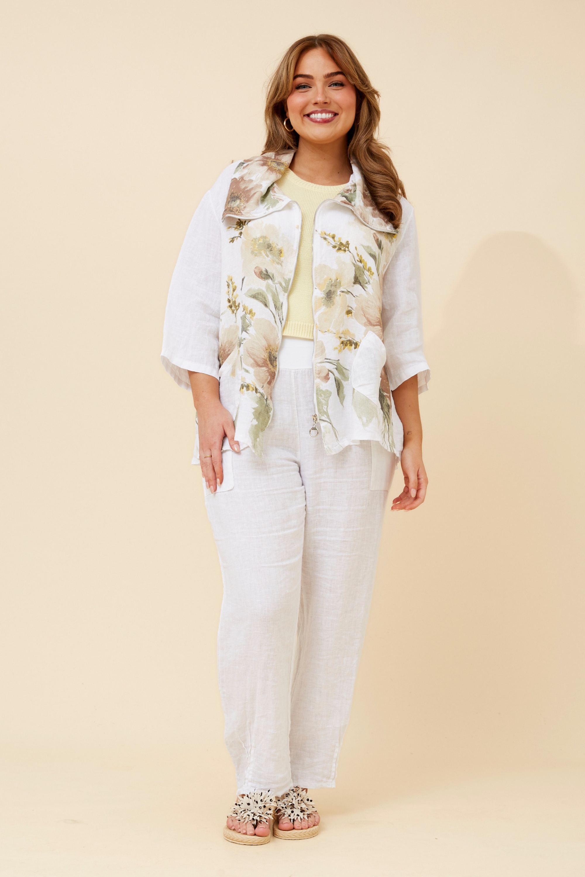 PYPER FLORAL LINEN JACKET