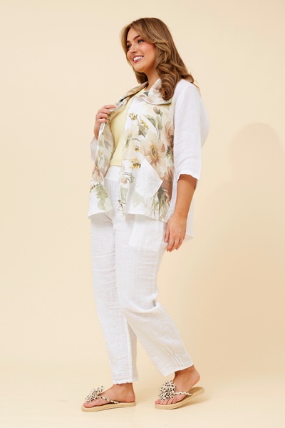 PYPER FLORAL LINEN JACKET