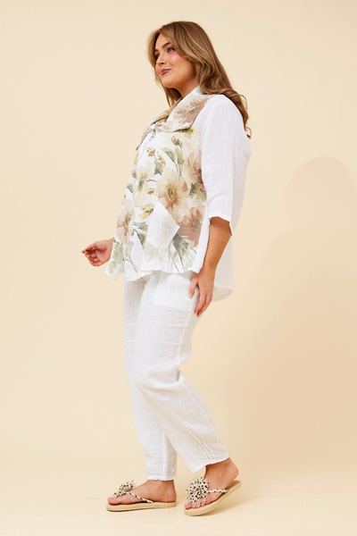 PYPER FLORAL LINEN JACKET
