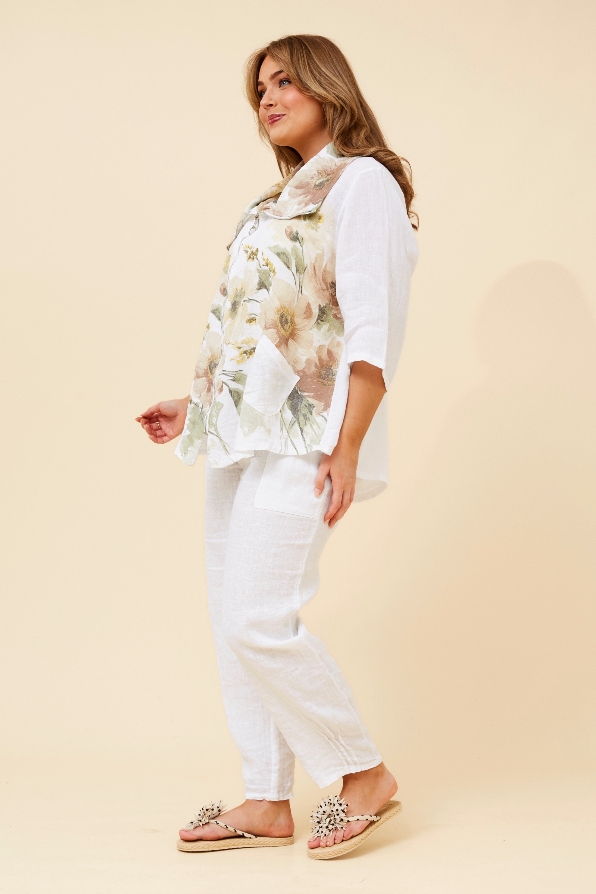 PYPER FLORAL LINEN JACKET
