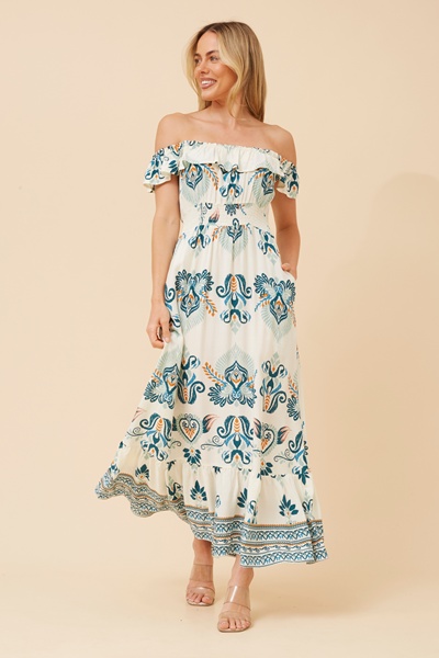 QUINLAN OFF-SHOULDER MAXI DRESS
