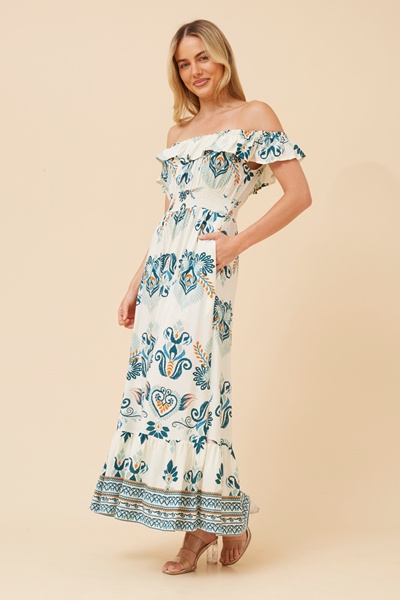 QUINLAN OFF-SHOULDER MAXI DRESS